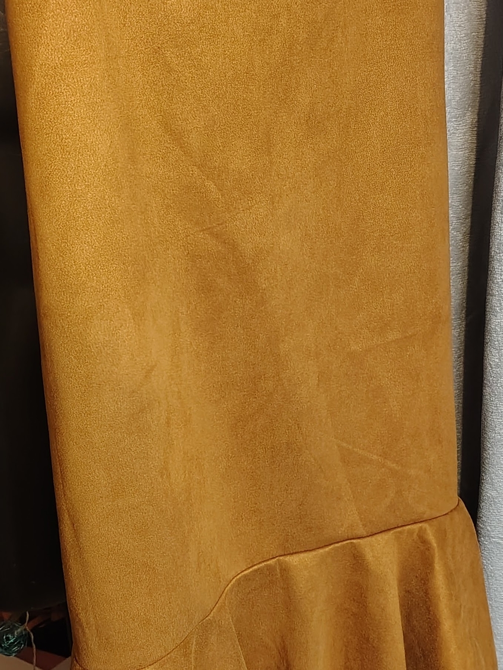 Ashley Stewart Mustard Midi Skirt